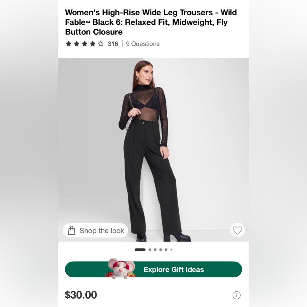 Women's High-Rise Wide Leg Trousers